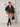 Bomber oversize nero ecopelle frontale