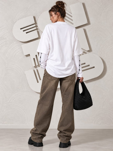 Maglia Oversize Hold Your Horses Bianca