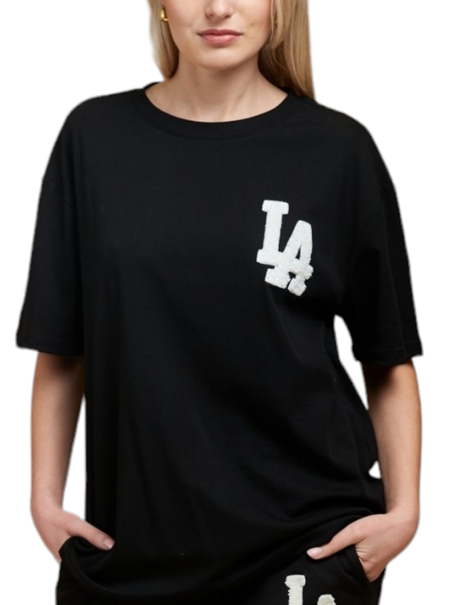 Tshirt cotone Los Angeles con ricamo