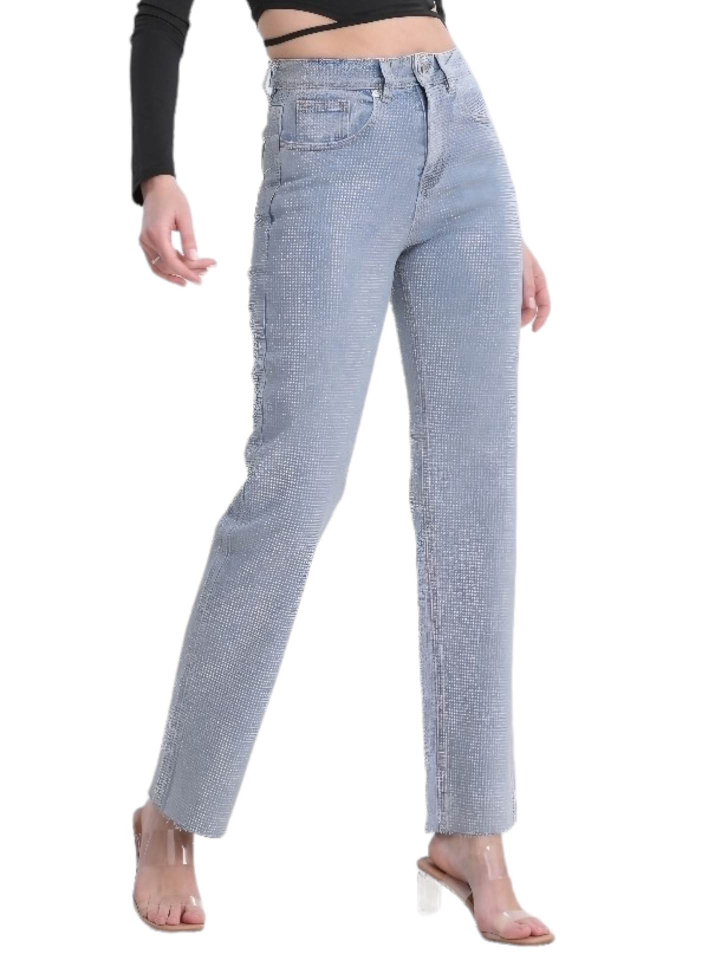 Jeans Blu stone multi strass (super richiesto)