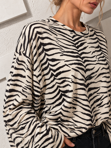 Maglia Oversize Zebrata